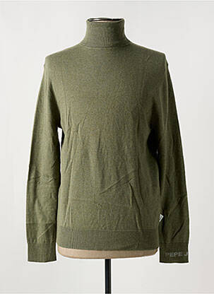 Pull col roulé stretch manches longues vert PEPE JEANS homme