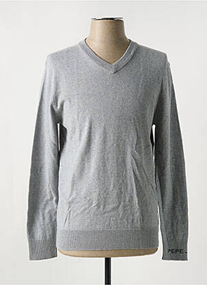Pull col v manches longues gris PEPE JEANS homme