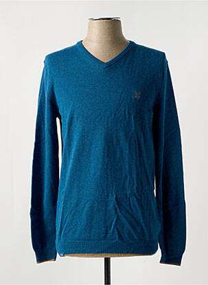 Pull col v manches longues bleu OXBOW homme