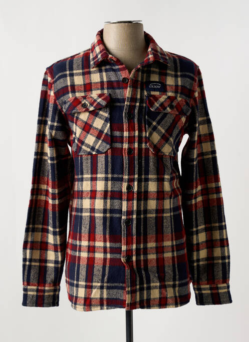 Chemise manches longues imprimé écossais rouge OXBOW homme