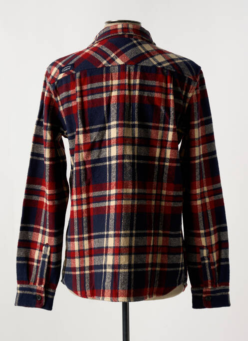 Chemise manches longues imprimé écossais rouge OXBOW homme