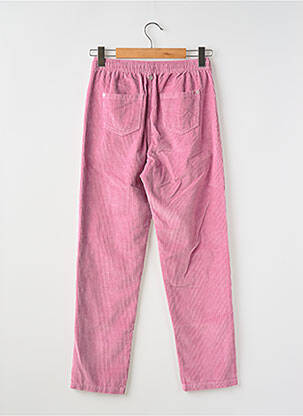 Pantalon droit tissage velours taille élastique rose ROXY GIRL fille
