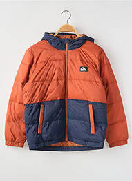 Doudoune manches longues a capuche orange QUIKSILVER garcon