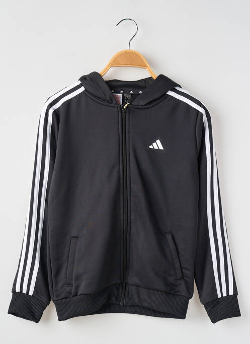 Veste casual poches noir ADIDAS garcon