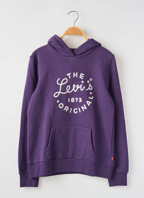 Sweat-shirt à capuche violet LEVIS pour fille