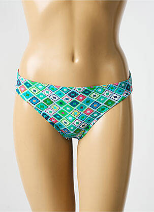 Bas de maillot de bain imprimé fantaisie culotte bleu BIKINI BAR femme