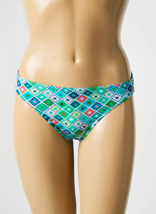 Bas de maillot de bain imprimé fantaisie culotte bleu BIKINI BAR femme