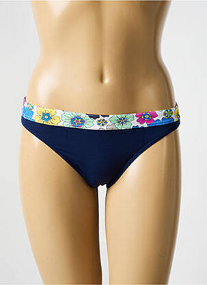 Bas de maillot de bain imprimé fleurs culotte bleu BIKINI BAR femme
