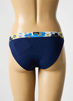 Bas de maillot de bain imprimé fleurs culotte bleu BIKINI BAR femme