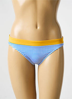 Bas de maillot de bain effet matière satinée culotte bleu BIKINI BAR femme