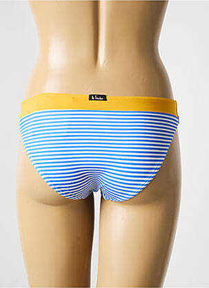 Bas de maillot de bain effet matière satinée culotte bleu BIKINI BAR femme