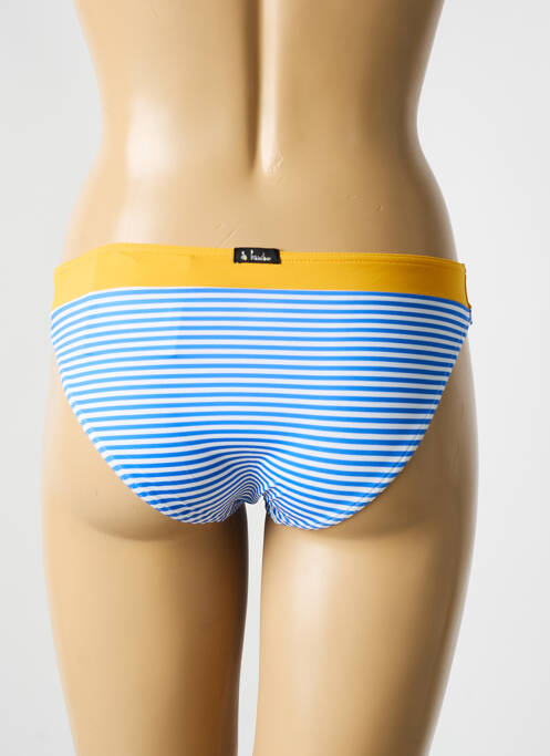 Bas de maillot de bain imprimé rayures culotte bleu BIKINI BAR femme