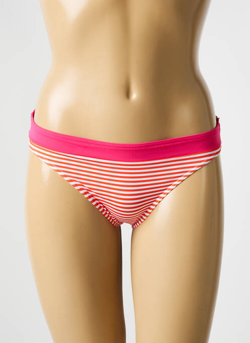 Bas de maillot de bain effet matière satinée culotte orange BIKINI BAR femme