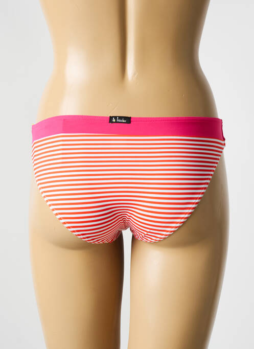 Bas de maillot de bain effet matière satinée culotte orange BIKINI BAR femme