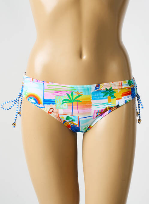 Bas de maillot de bain imprimé tie and dye culotte bleu BIKINI BAR femme
