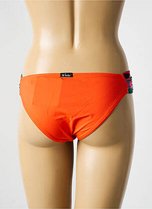 Bas de maillot de bain effet matière satinée bikini orange BIKINI BAR femme