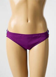 Bas de maillot de bain effet matière satinée bikini violet BIKINI BAR femme