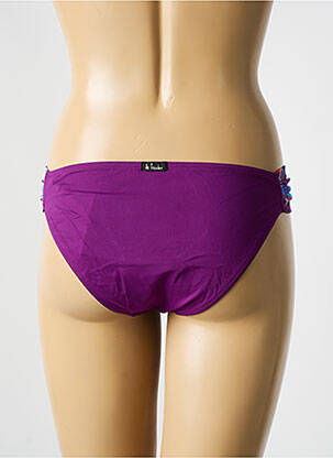 Bas de maillot de bain effet matière satinée bikini violet BIKINI BAR femme