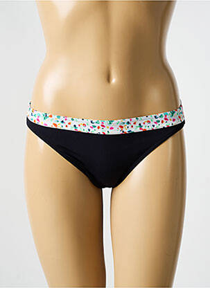 Bas de maillot de bain effet matière satinée culotte noir BIKINI BAR femme