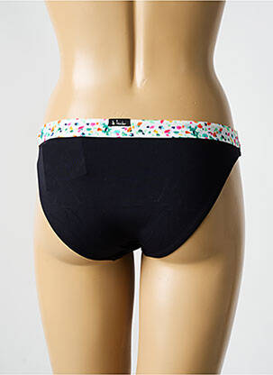 Bas de maillot de bain effet matière satinée culotte noir BIKINI BAR femme