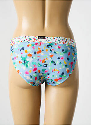 Bas de maillot de bain imprimé fantaisie culotte bleu BIKINI BAR femme