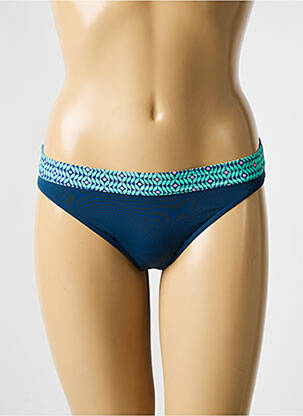Bas de maillot de bain effet matière satinée culotte bleu BIKINI BAR femme