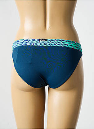 Bas de maillot de bain effet matière satinée culotte bleu BIKINI BAR femme