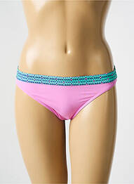 Bas de maillot de bain effet matière satinée culotte rose BIKINI BAR femme