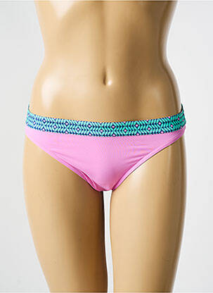 Bas de maillot de bain effet matière satinée culotte rose BIKINI BAR femme