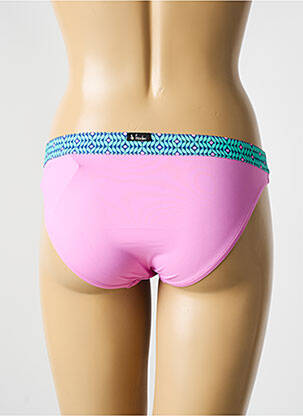 Bas de maillot de bain effet matière satinée culotte rose BIKINI BAR femme