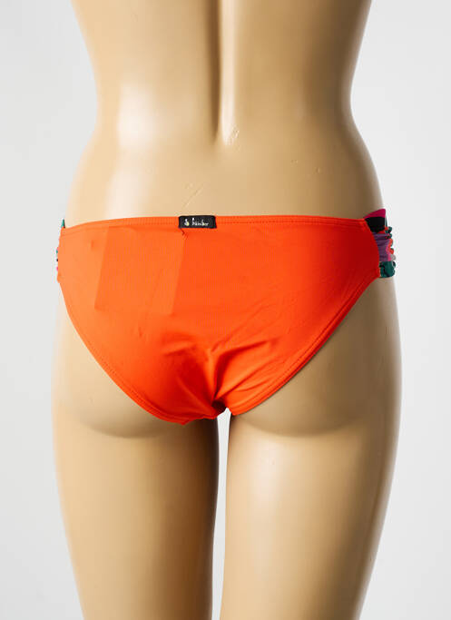 Bas de maillot de bain effet matière satinée bikini orange BIKINI BAR femme
