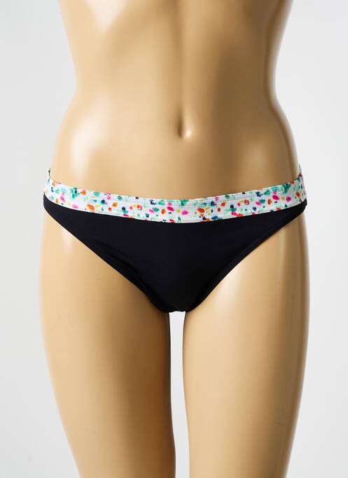 Bas de maillot de bain effet matière satinée culotte noir BIKINI BAR femme
