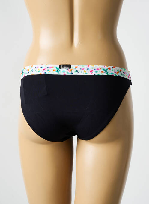 Bas de maillot de bain effet matière satinée culotte noir BIKINI BAR femme