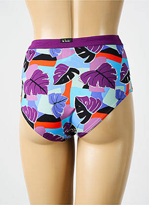 Bas de maillot de bain imprimé tie and dye culotte violet BIKINI BAR femme