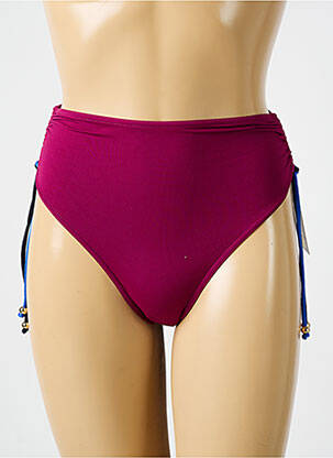 Bas de maillot de bain effet matière satinée culotte rouge BIKINI BAR femme