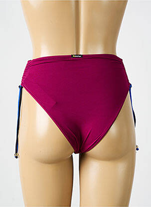 Bas de maillot de bain effet matière satinée culotte rouge BIKINI BAR femme