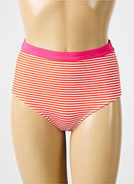 Bas de maillot de bain imprimé rayures culotte orange BIKINI BAR femme