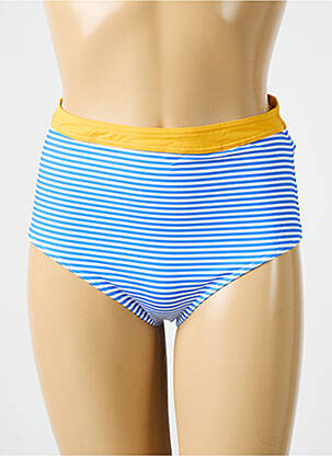 Bas de maillot de bain tissage satiné culotte bleu BIKINI BAR femme