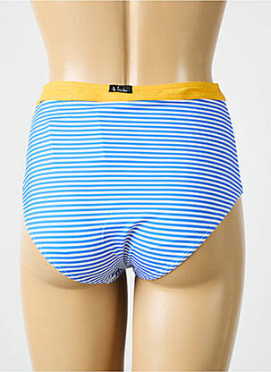 Bas de maillot de bain tissage satiné culotte bleu BIKINI BAR femme