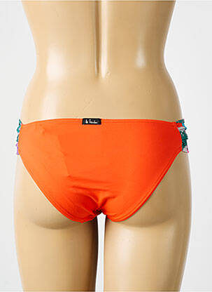 Bas de maillot de bain effet matière satinée culotte orange BIKINI BAR femme