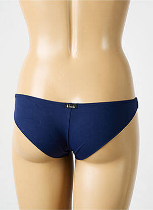 Bas de maillot de bain effet matière satinée bikini bleu BIKINI BAR femme