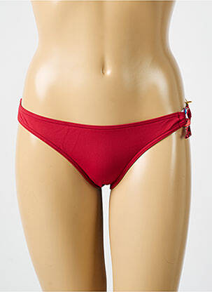 Bas de maillot de bain effet matière satinée bikini orange BIKINI BAR femme
