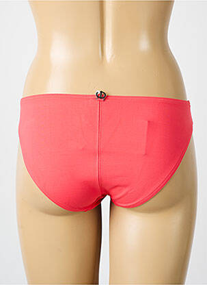 Bas de maillot de bain effet matière satinée culotte rose IODUS femme