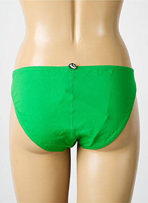 Bas de maillot de bain effet matière satinée culotte vert IODUS femme