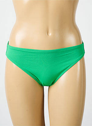 Bas de maillot de bain effet matière satinée culotte vert clair IODUS femme
