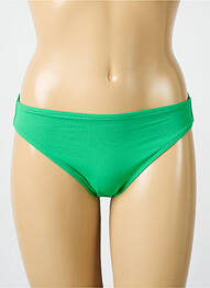 Bas de maillot de bain effet matière satinée culotte vert clair IODUS femme