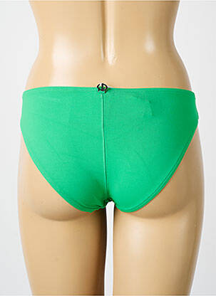 Bas de maillot de bain effet matière satinée culotte vert clair IODUS femme