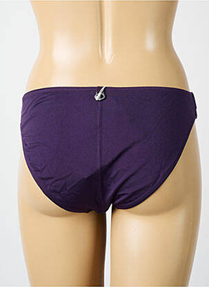 Bas de maillot de bain effet matière satinée culotte violet IODUS femme