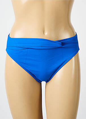 Bas de maillot de bain effet matière satinée culotte bleu IODUS femme