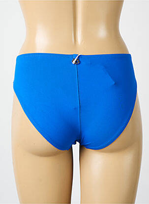 Bas de maillot de bain effet matière satinée culotte bleu IODUS femme